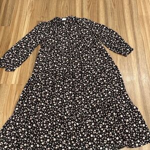 Levi's Black Floral Long Sleeve Dress